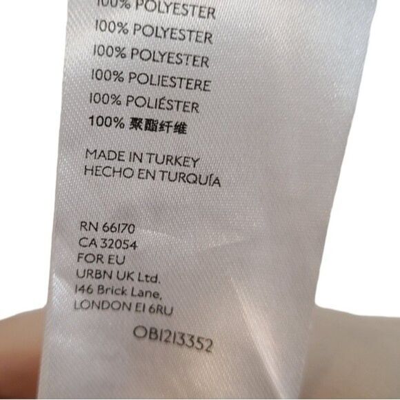 FREE PEOPLE Top Womens 2 Dusty Blue Polka Dot Puff Sleeve Blouse Cropped Shirt - Picture 7 of 12